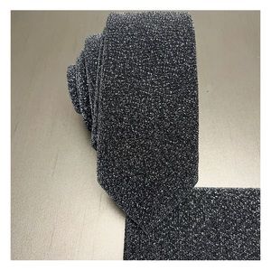 SOLD – Charcoal Gray Glitter Slim Tie & Matching Pocket Square